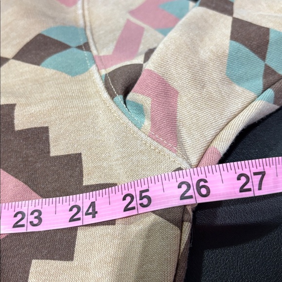 Ariat Sunset Spark,crop hoodie,zip up,fleece lined,rib knit cuff/waist,Southwest - Picture 5 of 8